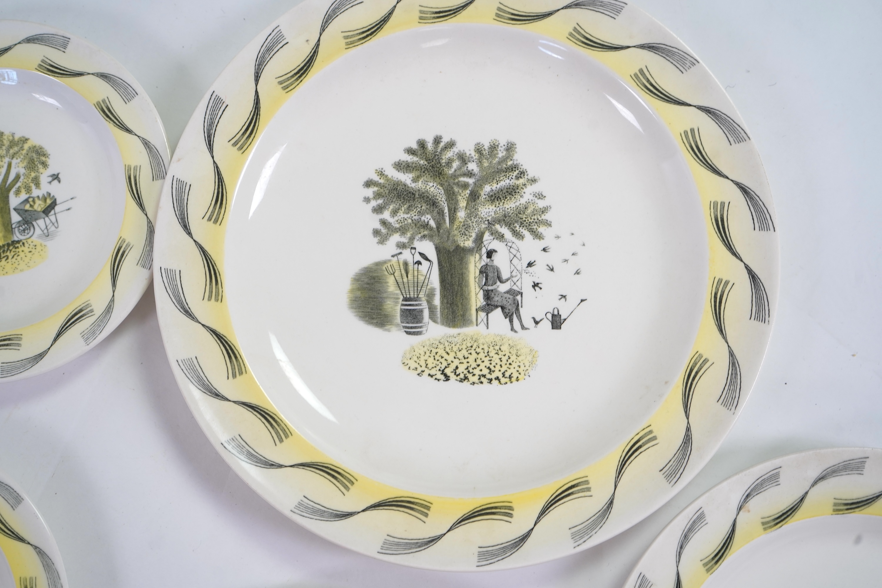 Eric Ravilious (1903-1942) for Wedgwood: A 'Garden' part dinner and tea service